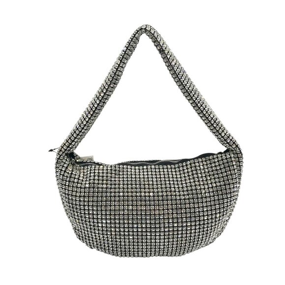 I.N.C. International Concepts Black Diamond Mesh Hobo Bag - Picture 1 of 11